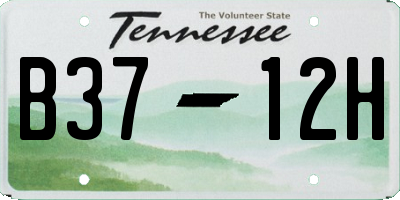 TN license plate B3712H