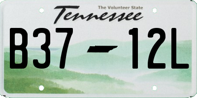 TN license plate B3712L