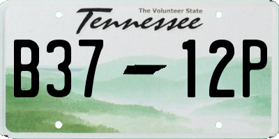 TN license plate B3712P