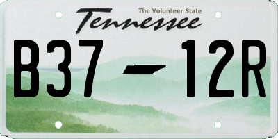 TN license plate B3712R