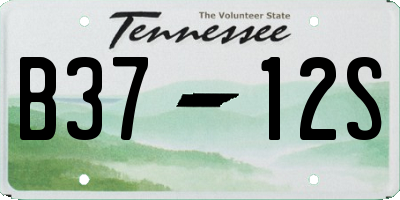 TN license plate B3712S