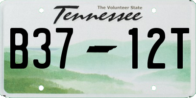 TN license plate B3712T