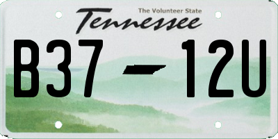 TN license plate B3712U