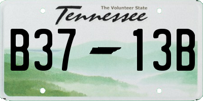 TN license plate B3713B
