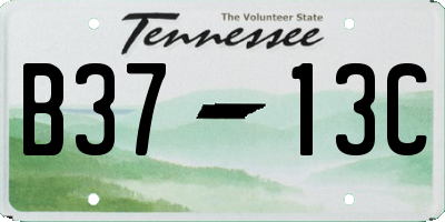 TN license plate B3713C