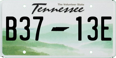 TN license plate B3713E