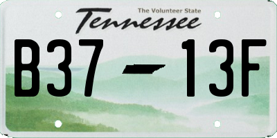 TN license plate B3713F