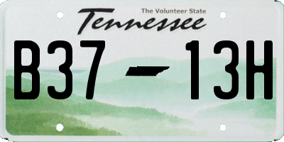 TN license plate B3713H