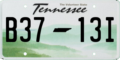 TN license plate B3713I