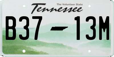 TN license plate B3713M