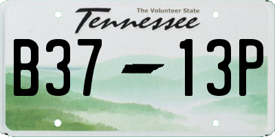 TN license plate B3713P