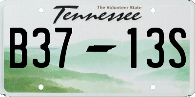 TN license plate B3713S