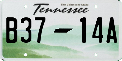 TN license plate B3714A