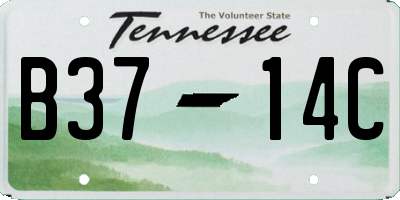TN license plate B3714C