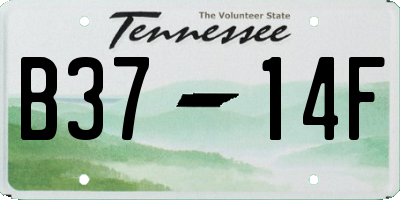 TN license plate B3714F