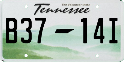 TN license plate B3714I