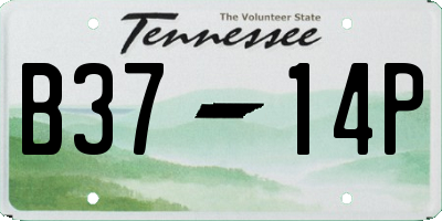 TN license plate B3714P