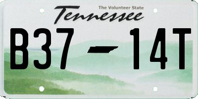 TN license plate B3714T