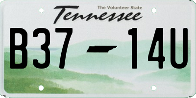 TN license plate B3714U