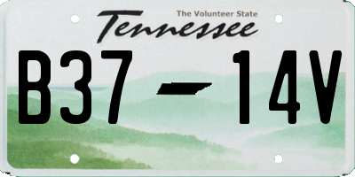 TN license plate B3714V