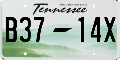 TN license plate B3714X