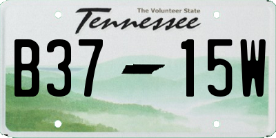 TN license plate B3715W