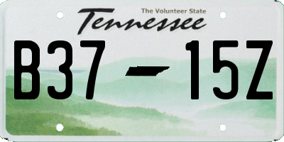 TN license plate B3715Z