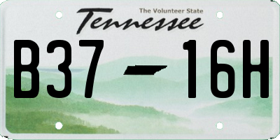 TN license plate B3716H