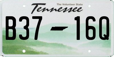 TN license plate B3716Q