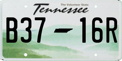 TN license plate B3716R