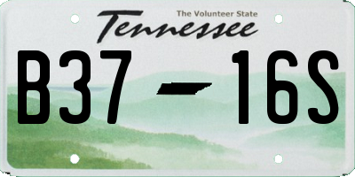 TN license plate B3716S