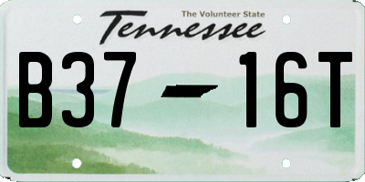 TN license plate B3716T