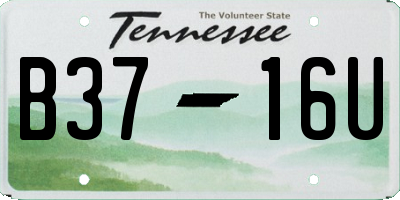 TN license plate B3716U
