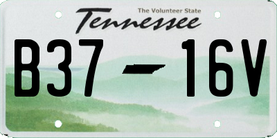 TN license plate B3716V
