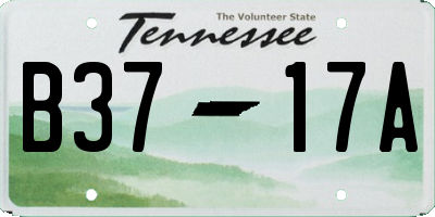 TN license plate B3717A