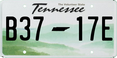 TN license plate B3717E