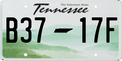 TN license plate B3717F
