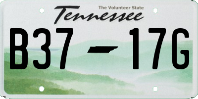 TN license plate B3717G