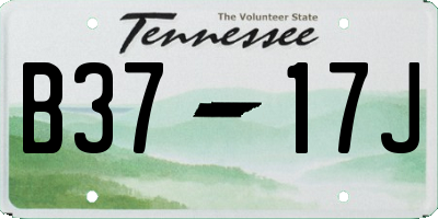 TN license plate B3717J