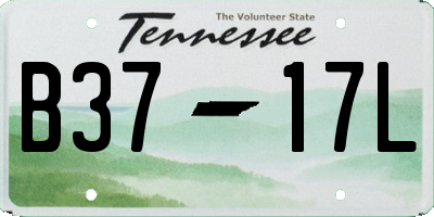 TN license plate B3717L
