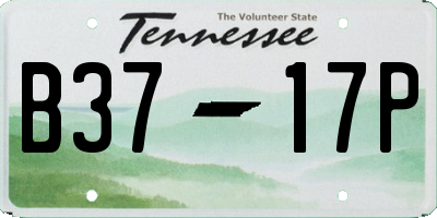 TN license plate B3717P