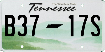 TN license plate B3717S