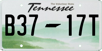 TN license plate B3717T