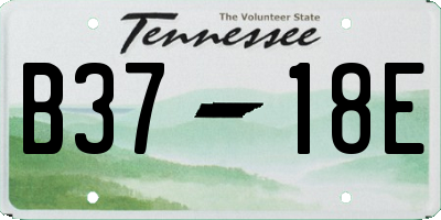 TN license plate B3718E
