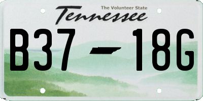 TN license plate B3718G