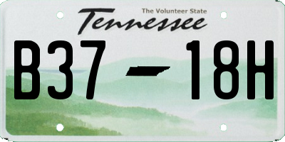 TN license plate B3718H
