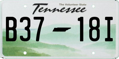TN license plate B3718I