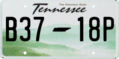 TN license plate B3718P