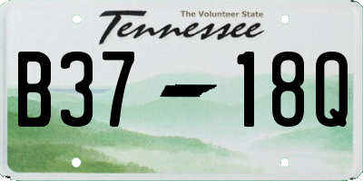 TN license plate B3718Q