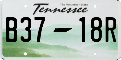 TN license plate B3718R